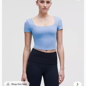 lululemon athletica Light Blue Crop Top